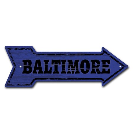 Signmission Baltimore Arrow Sign Funny Home Decor 36in Wide P-ARROW12-999959